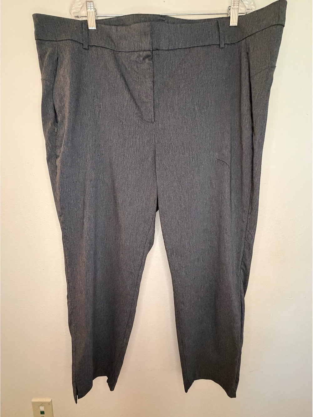 Lane Bryant Gray Dress Pants Size 26 with Slit Hem / Workwear